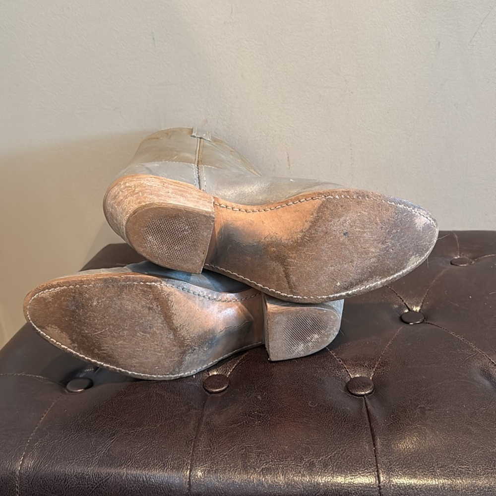 Vintage gray Dingo distressed rugged worn cowboy western boots size 9D - Picture 11 of 14
